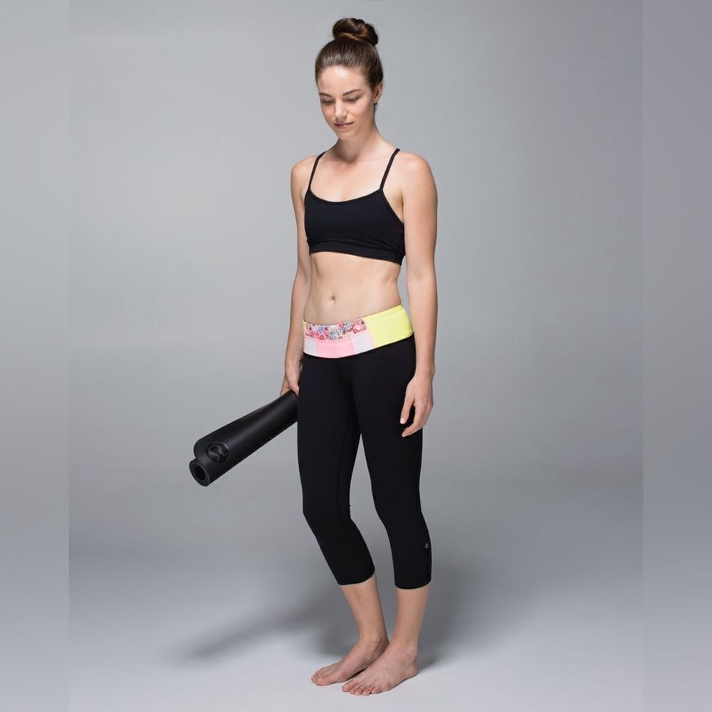 Lululemon Women's Wunder Under Crop Full-On Luon Reversible Legging Black Size 8